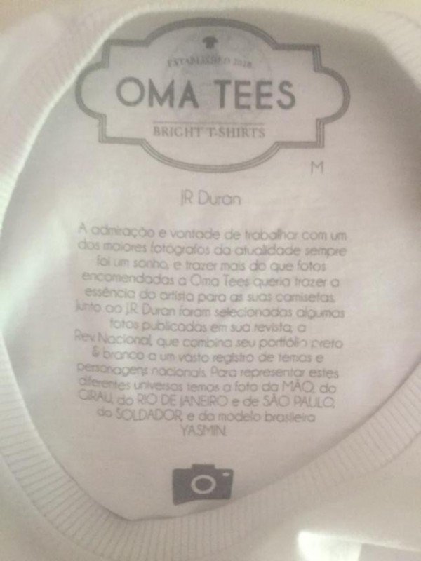 CAMISETA OMA TEES JR DURAN RIO DE JANEIRO