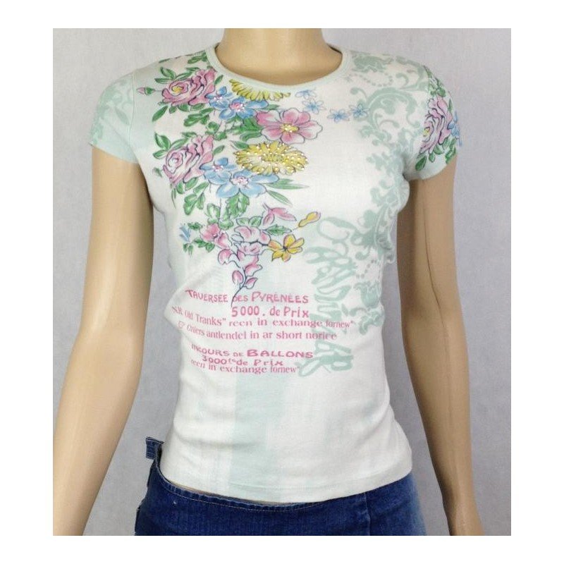 CAMISETA SWEET PINKO COM FLORES