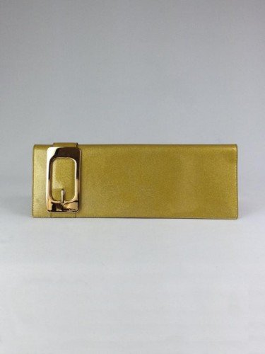 GUCCI ROMY PATENT LEATHER CLUTCH