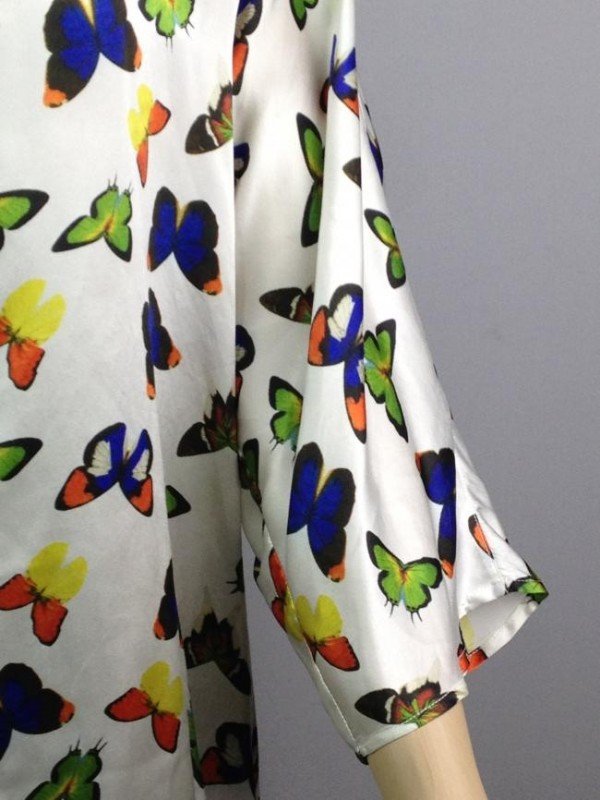 CAMISA CLAUDETE E DECA BORBOLETAS MANGA 3/4