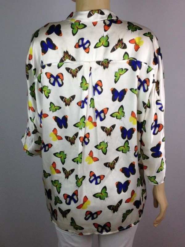 CAMISA CLAUDETE E DECA BORBOLETAS MANGA 3/4