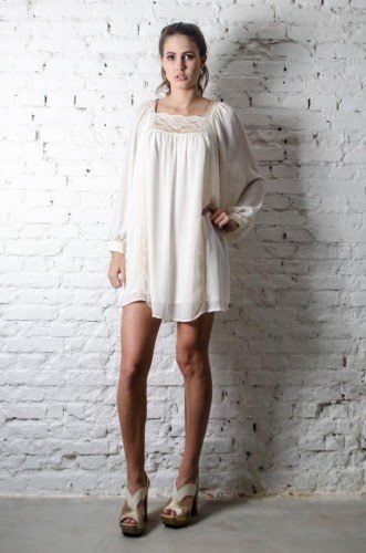 VESTIDO TOP SHOP CREME