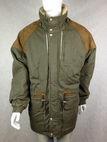 CASACO/PARKA BROOKSFIELD DE ALGODÃO E COURO