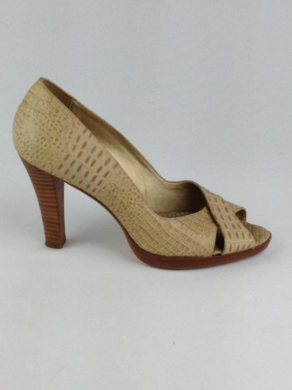 PEEP TOE ZIPATTO DE COURO