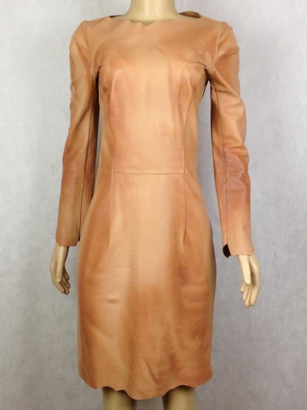VESTIDO ANIMALE DE COURO DELAVÉ
