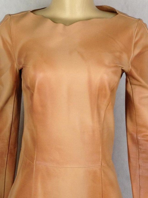 VESTIDO ANIMALE DE COURO DELAVÉ