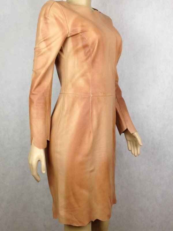 VESTIDO ANIMALE DE COURO DELAVÉ