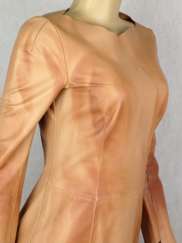 VESTIDO ANIMALE DE COURO DELAVÉ