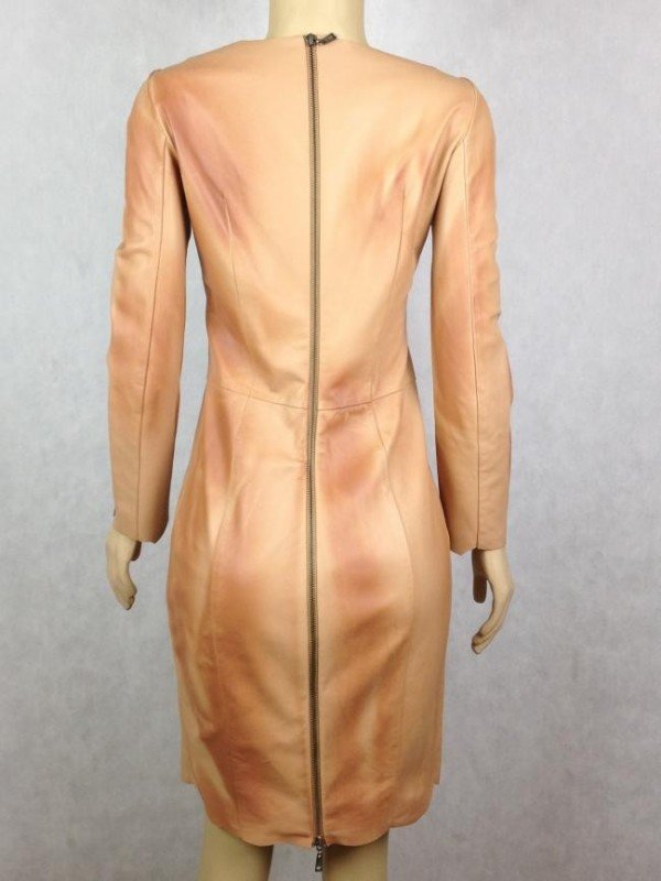 VESTIDO ANIMALE DE COURO DELAVÉ