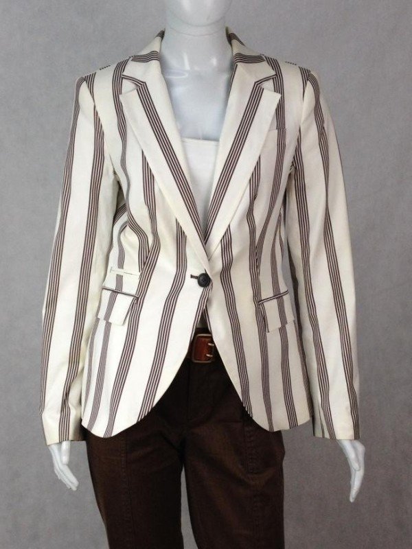 Blazer Listrado - Zara - Feminino - Roupas - Casacos E Blasers