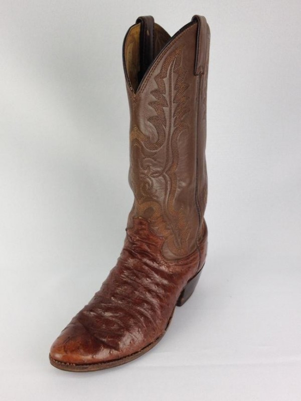 BOTA JUSTIN BOOTS ANTIQUE FULL QUILL OSTRICH