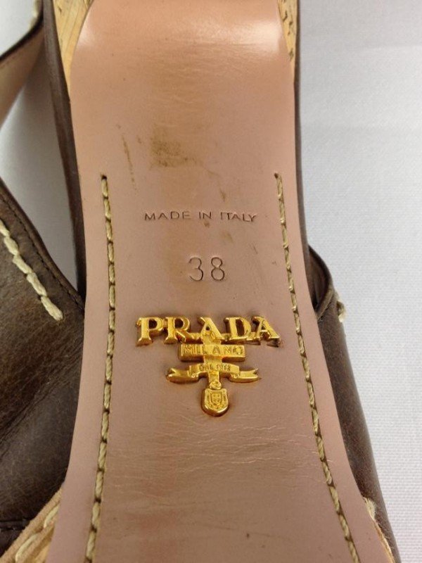 SANDÁLIA PRADA DE COURO