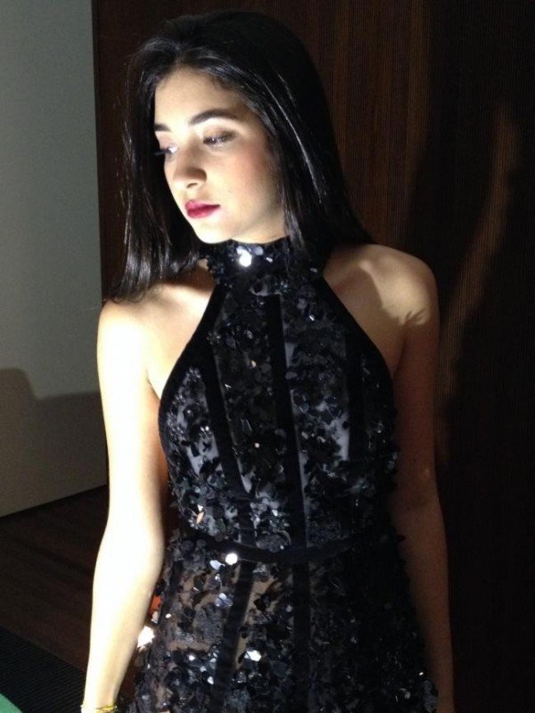 VESTIDO GLORIA COELHO DE FESTA DE SEDA BORDADO