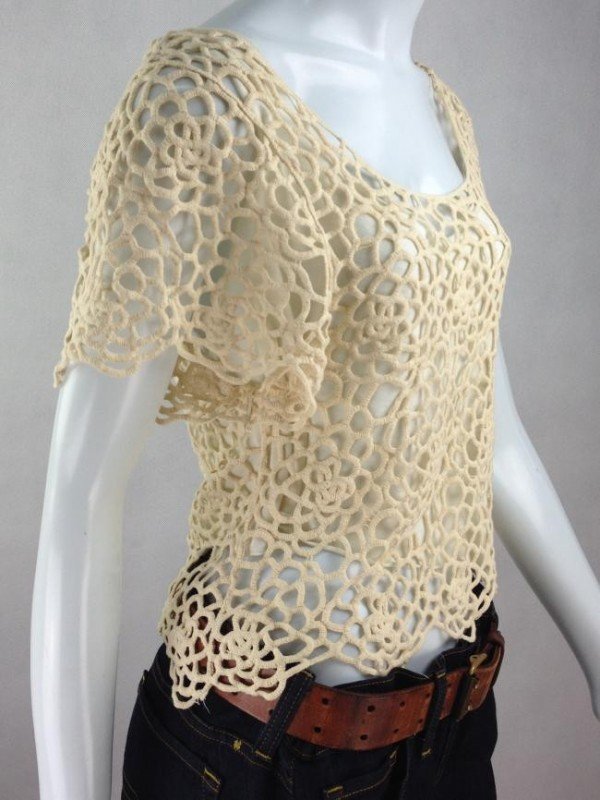 BLUSA FARM RIO DE CROCHET