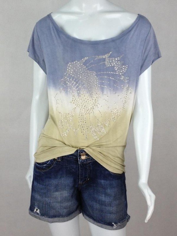 CAMISETA DASLU TIE DYE COM STRASS