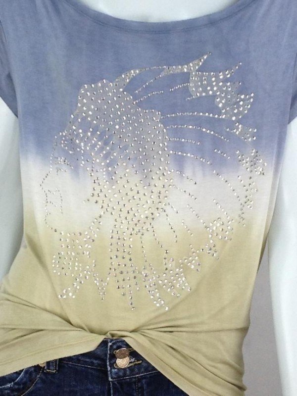 CAMISETA DASLU TIE DYE COM STRASS