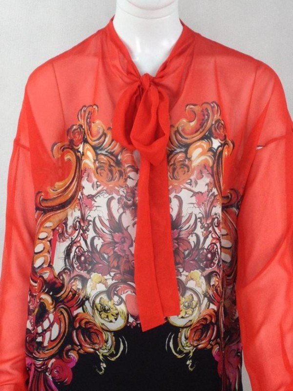 BLUSA ROBERTO CAVALLI MANGA LONGA ESTAMPADA