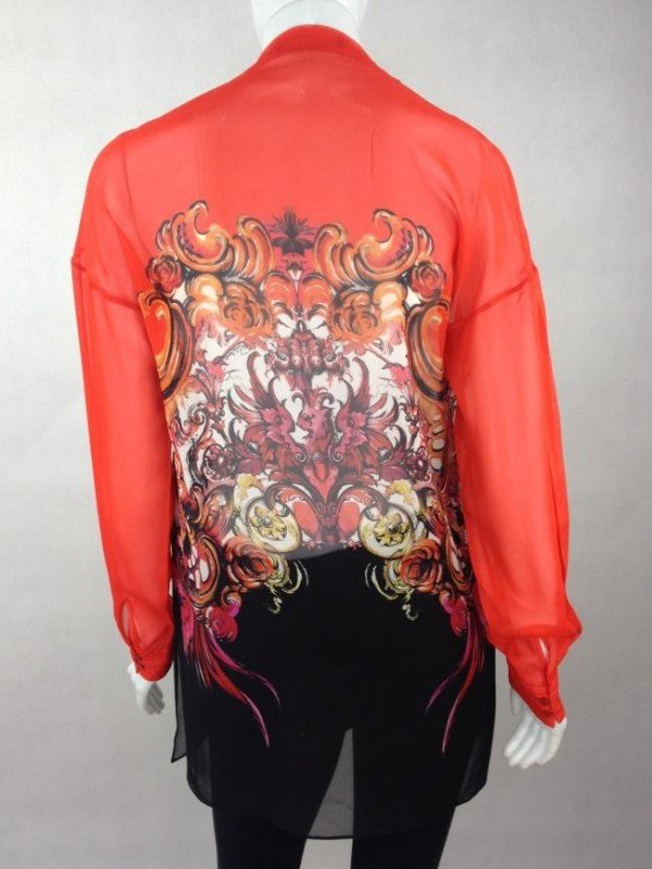 BLUSA ROBERTO CAVALLI MANGA LONGA ESTAMPADA