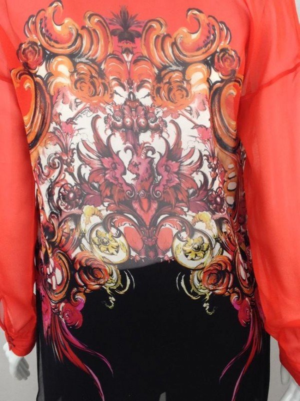 BLUSA ROBERTO CAVALLI MANGA LONGA ESTAMPADA