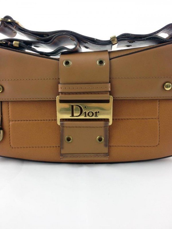 BROWN CHRISTIAN DIOR LEATHER STREET CHIC