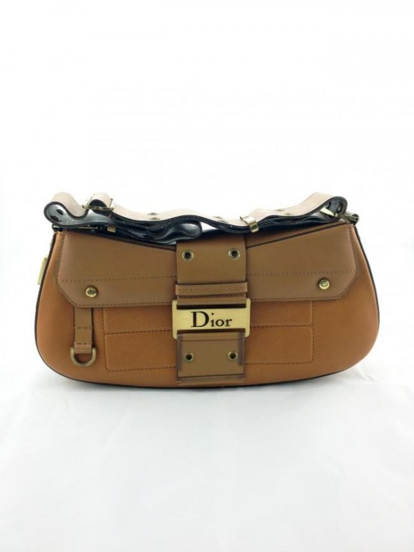 BROWN CHRISTIAN DIOR LEATHER STREET CHIC