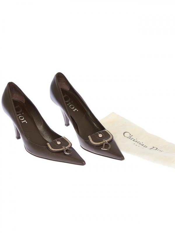 SCARPIN CHRISTIAN DIOR DE COURO