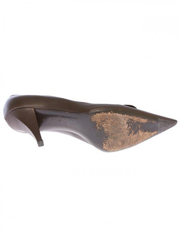 SCARPIN CHRISTIAN DIOR DE COURO
