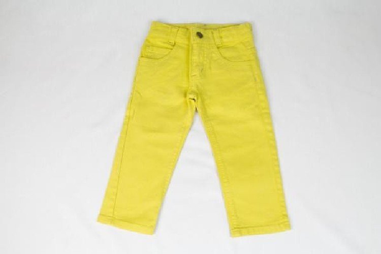 CALÇA CHICOTE JEANS AMARELA