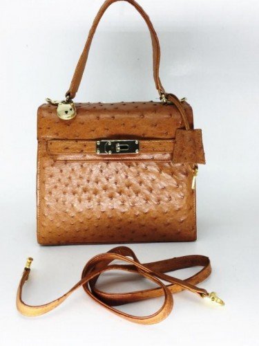 BOLSA FIORENZA CLASSIC VINTAGE GENUINE EXOTIC OSTRICH SKIN