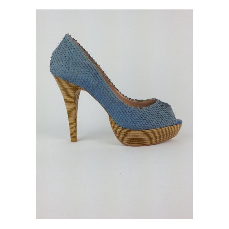 PEEP TOE AZUL CLARO