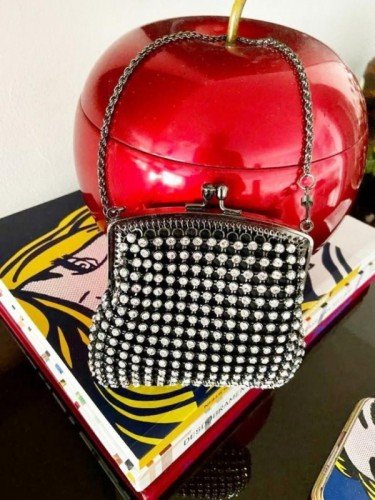 CLUTCH ROSE BENEDETTI STRASS SWAROVSKI