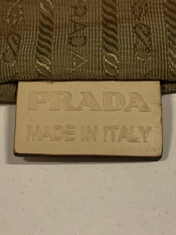 BOLSA PRADA JACQUARD LOGO CORDA MORO TOTE