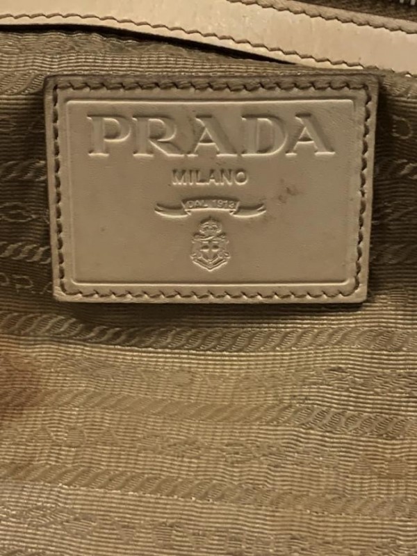 BOLSA PRADA JACQUARD LOGO CORDA MORO TOTE