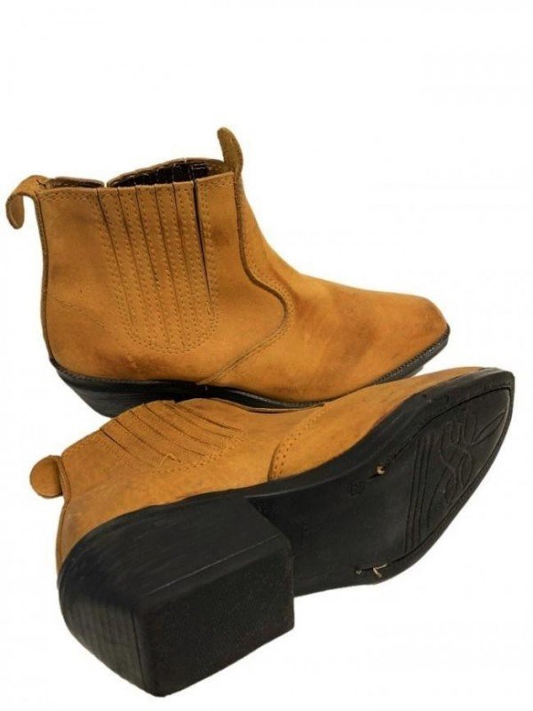 BOTA DE COURO TIPO WESTERN