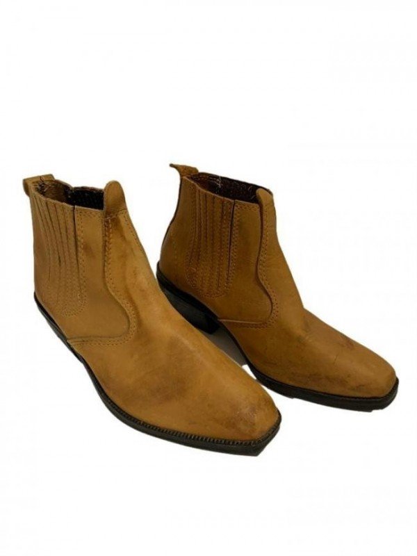 BOTA DE COURO TIPO WESTERN