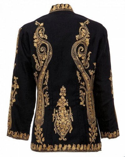 CAMISA/TÚNICA PRETA BORDADA