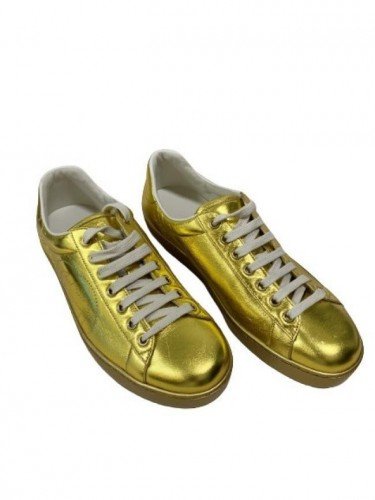 TÊNIS GUCCI ACE METALLIC GOLD