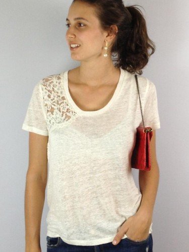 CAMISETA ZARA OFF-WHITE
